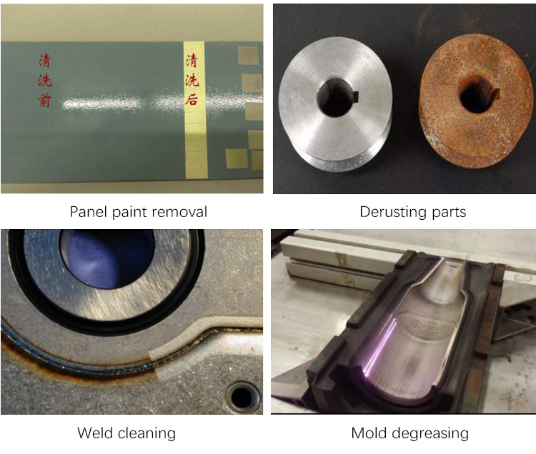 Máy làm sạch gỉ sét, dầu mỡ, bụi bẩn bằng laser IPG